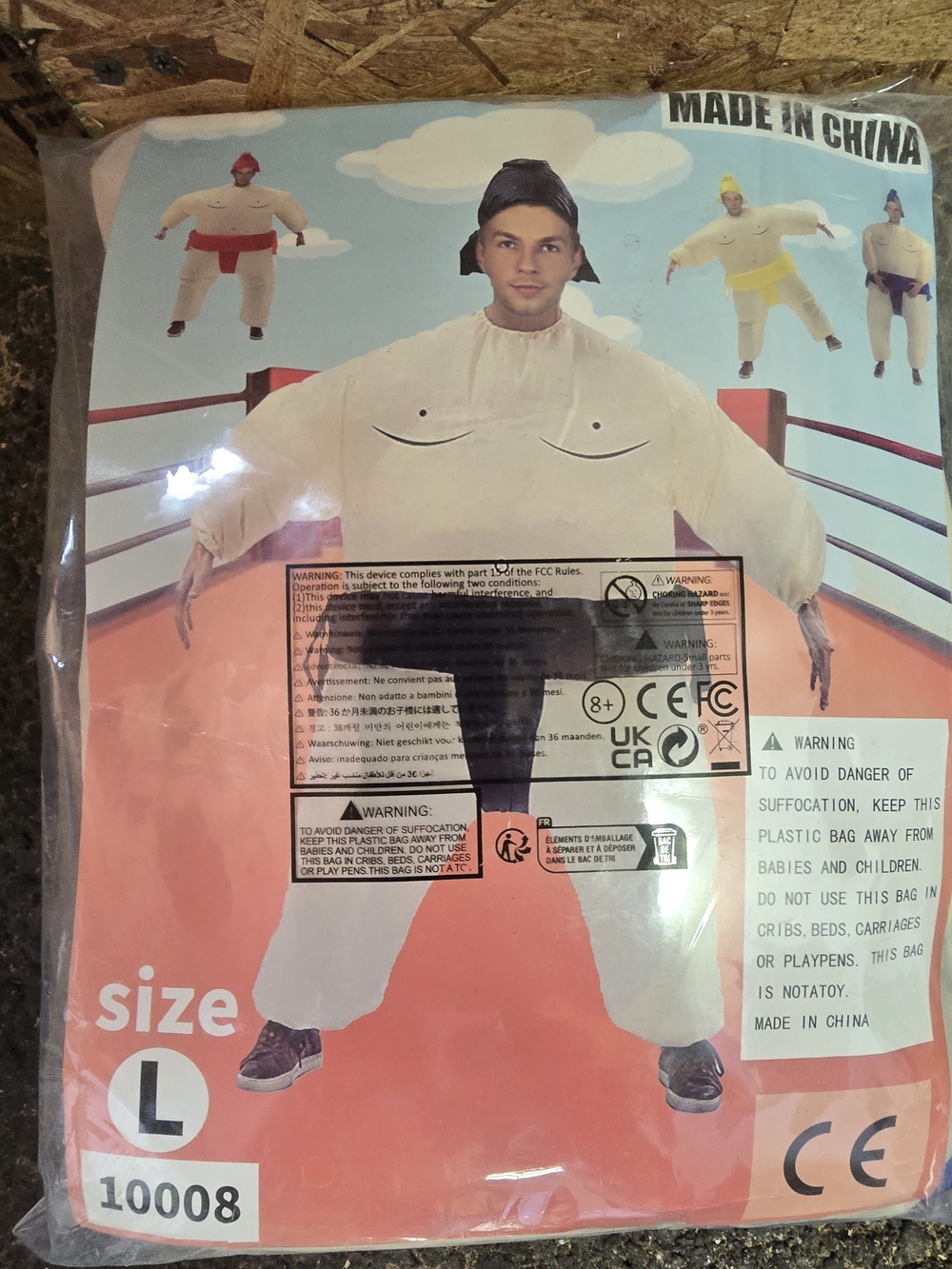 Inflatable Sumo Wrestler Costume for Men - Blue